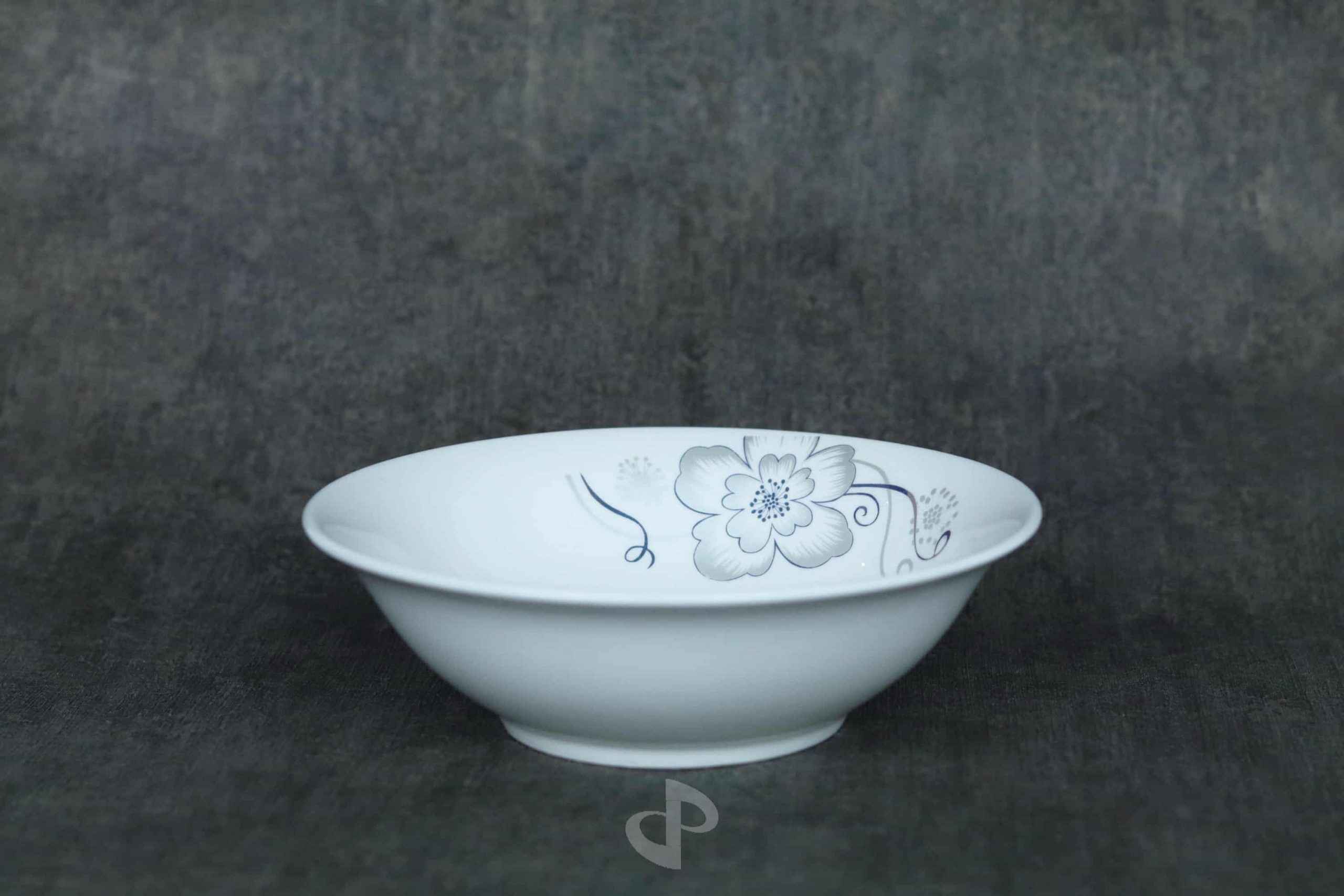 Id 36818 MANGKOK MOTIF BUNGA SILVER 8' - Image 1