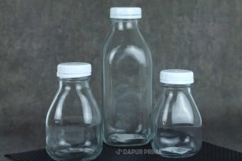 BOTOL KACA TUTUP WARNA (480ML) - Image 2