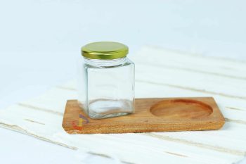 TOPLES KACA SEGI TUTUP EMAS(220ML)