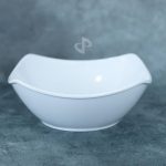 MANGKOK PERSEGI LENGKUNG PUTIH 4,5'