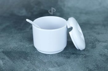 TEMPAT SAMBAL + SENDOK PUTIH (240ML) - Image 2