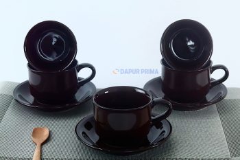 CANGKIR LEPEK CHOCOLATE VENESIA (6PSG)