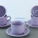 CANGKIR LEPEK PASTEL UNGU VENESIA (6PSG)