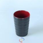 GELAS TWO TONE MAROON-HITAM 4,5'