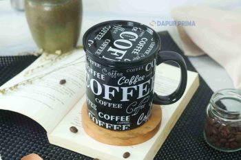 MUG+TUTUP MOTIF HITAM - Image 2