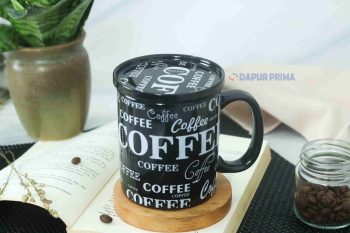 MUG+TUTUP MOTIF HITAM - Image 3