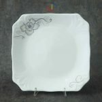 PIRING KOTAK MOTIF BUNGA SILVER 9'