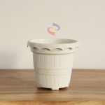 POT BUNGA NURSERY PUTIH SEDANG