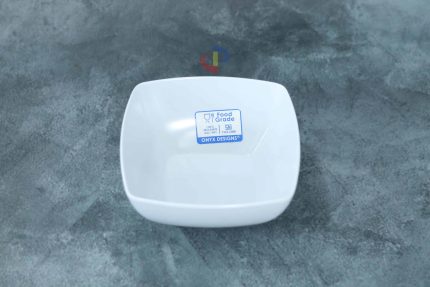 MANGKOK PERSEGI PUTIH 7'