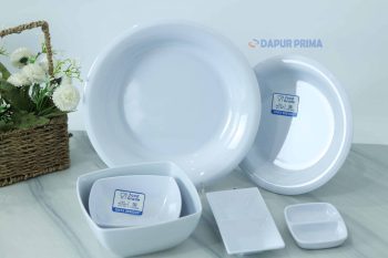 MANGKOK PERSEGI PUTIH 7' - Image 3