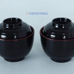 MANGKOK+TUTUP ULIR MAROON-HITAM 3,7'