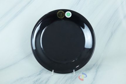 PIRING MAKAN DATAR HITAM 10'