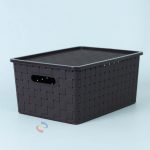 KERANJANG PLASTIK LUGANO SEDANG + TUTUP