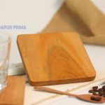 TATAKAN GELAS KAYU SEGI 13X13CM