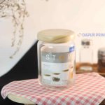 TOPLES KACA TUTUP KAYU (650ML)