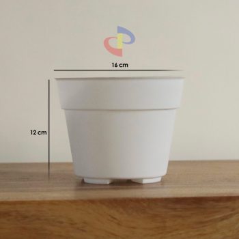 POT BUNGA SKS PUTIH BESAR 16CM - Image 4
