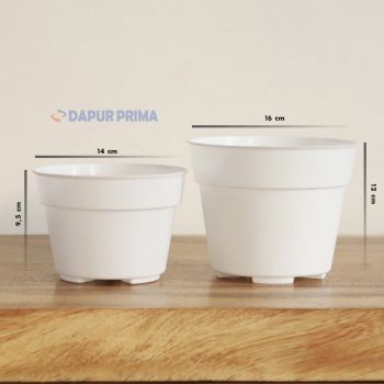 POT BUNGA SKS PUTIH BESAR 16CM - Image 5