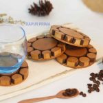 TATAKAN GELAS KAYU ALAMI FINISHING 10CM