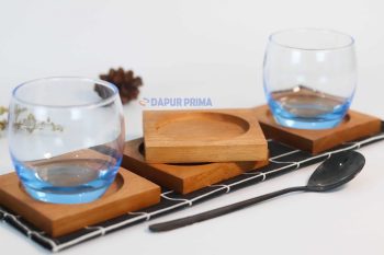 TATAKAN GELAS KAYU SEGI FINISHING LUBANG - Image 2
