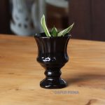 VAS BUNGA KERAMIK PUTIH/HITAM A-188