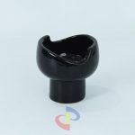 VAS BUNGA KERAMIK PUTIH/HITAM + LUBANG A-51