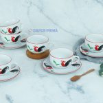 CANGKIR LEPEK MOTIF AYAM BESAR (6PSG)