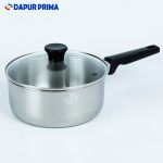 SAUCEPAN STAINLESS TUTUP KACA 18CM