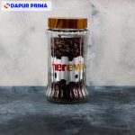 TOPLES KACA STRIPES TUTUP MOTIF KAYU 1550ML